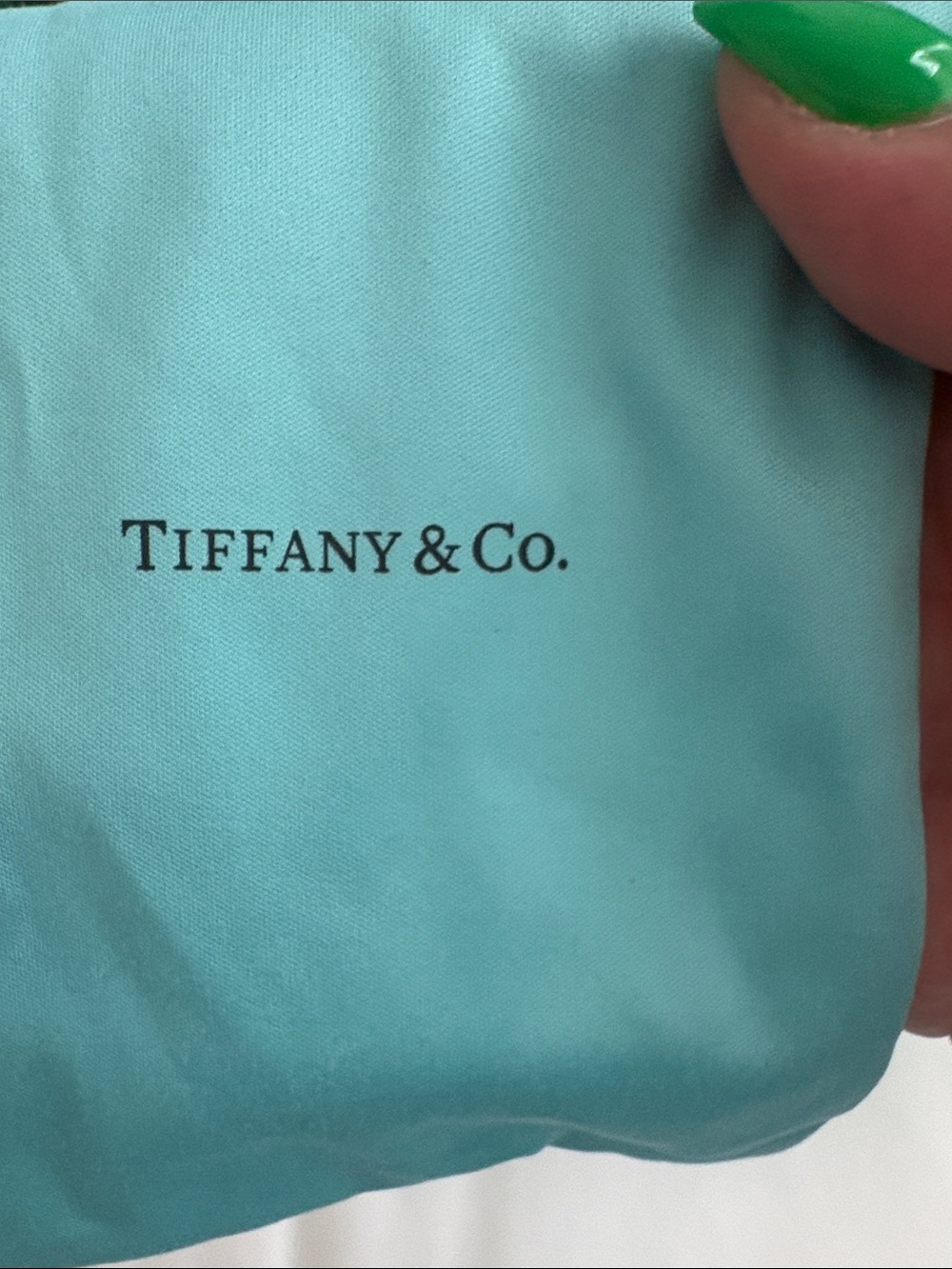 Tiffany & Co. Turquoise Eyewear Case with Drawstring Pouch - Picture 3 of 3